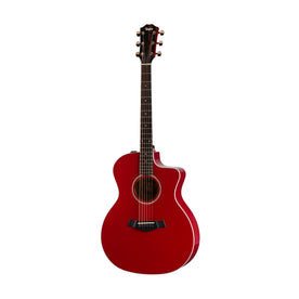 Taylor 214ce Deluxe Grand Auditorium Acoustic Guitar w/Case, Red
