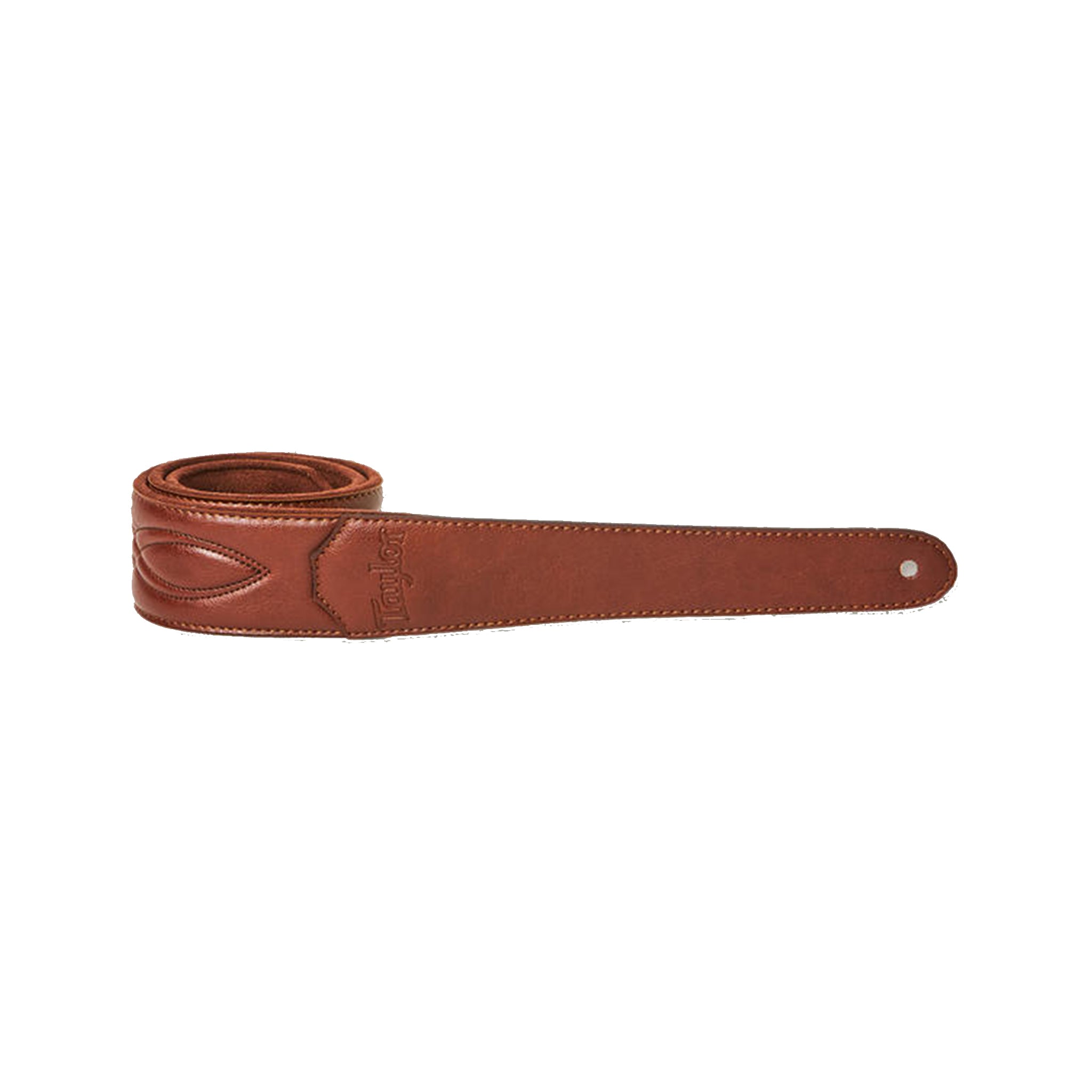 Taylor Vegan Leather Guitar Strap, Medium Brown, 2inch